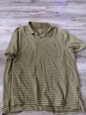 St. John's Bay Olive Striped Polo Shirt